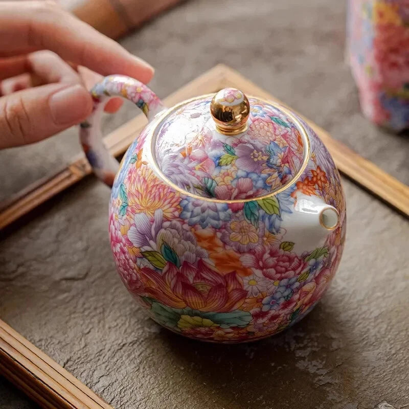 Chinese Handmade Tea Pots Porcelain Teapot Color Enamel Teapots Ceramic | eBay