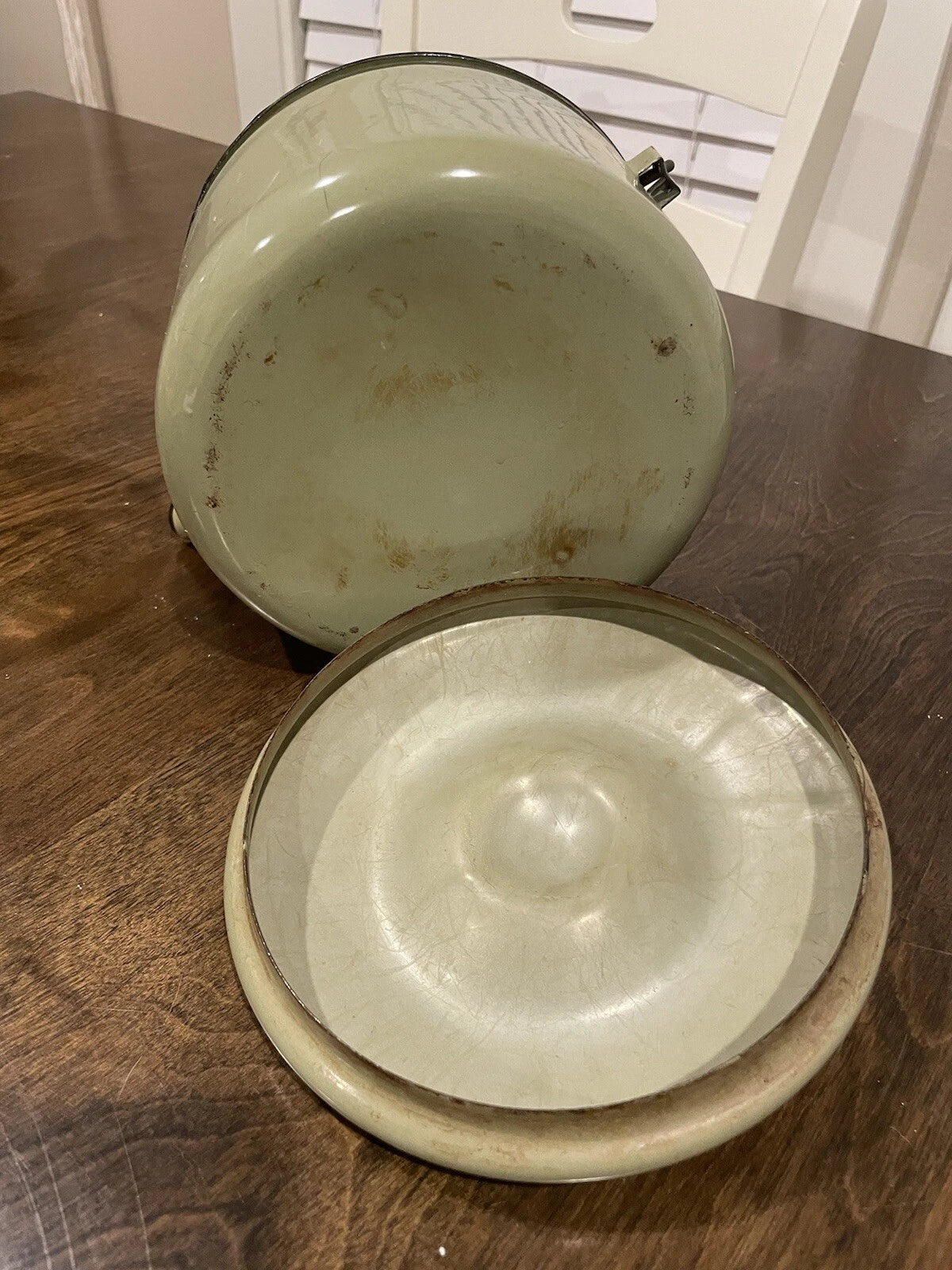 Vintage Enamel Ware Green Teapot Kettle | eBay