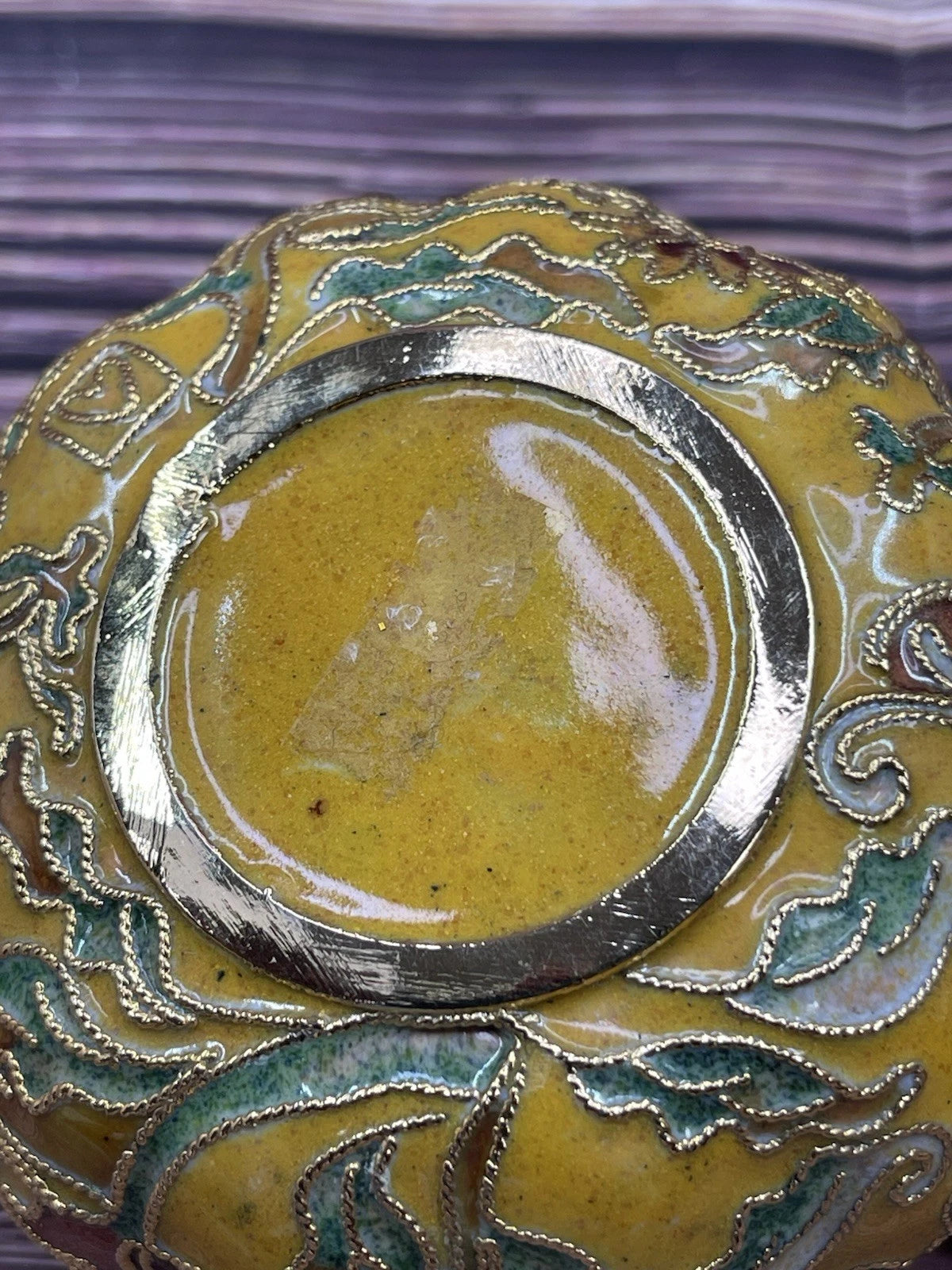 VTG Multi-Colored Cloisonné Miniature Tea Pot With Floral Design | eBay