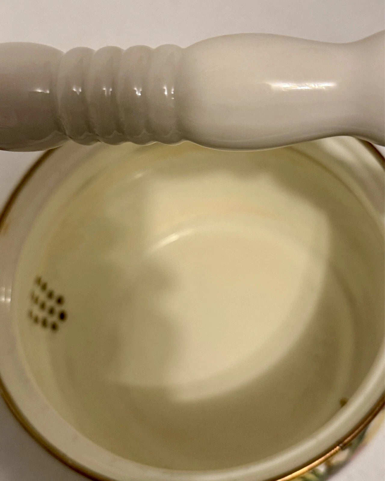 Lincoware Enamel Orchard Royal 8 CUP Teapot Kettle w/handle and brass top | eBay