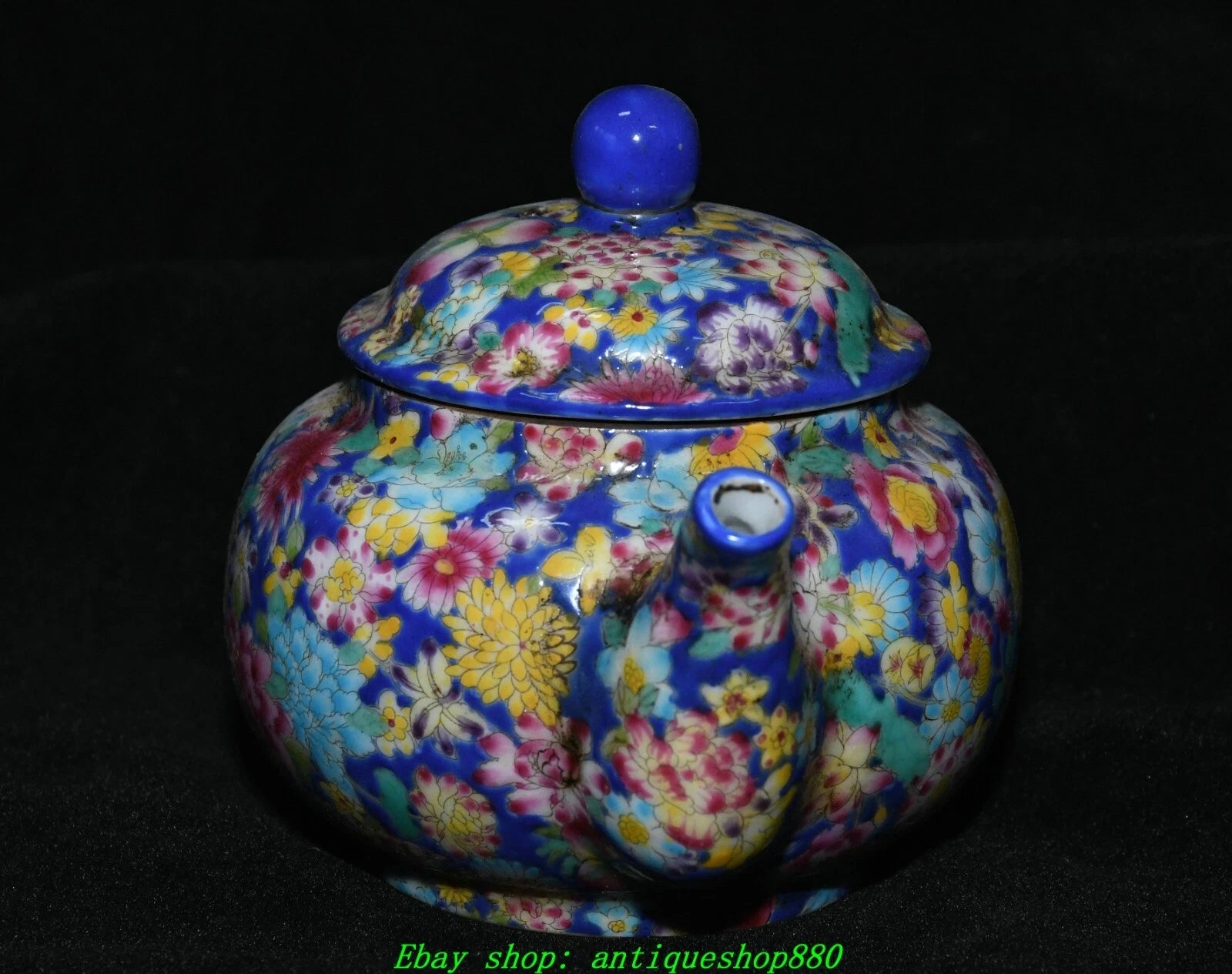 5.5''Qing Qianlong Enamel Colour Porcelain Flower Pattern Tea Pot Flagon | eBay
