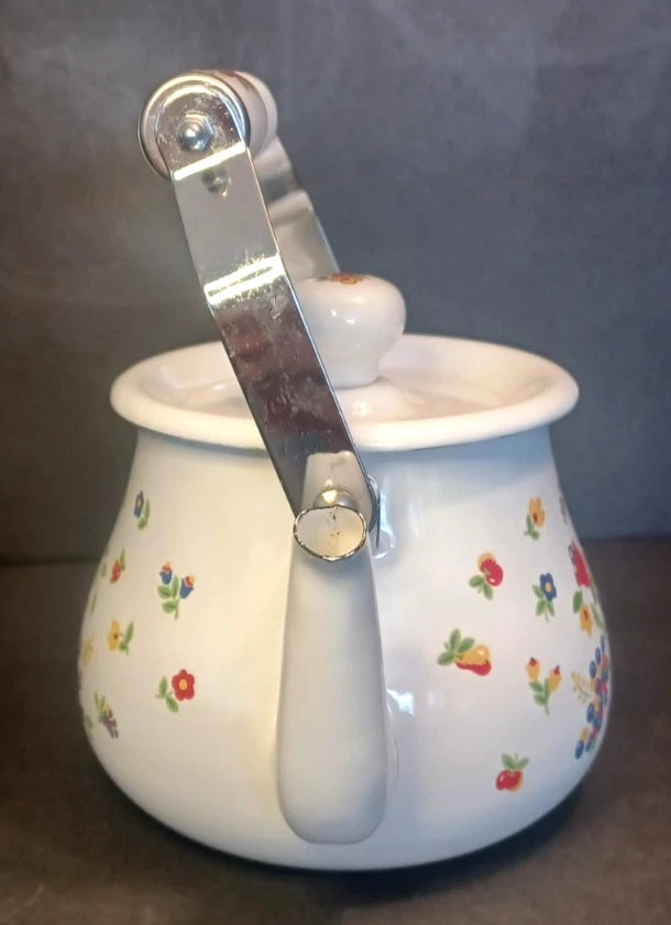 Vintage David Davir Enamel Tea Pot Kettle 5.5" Tall | eBay