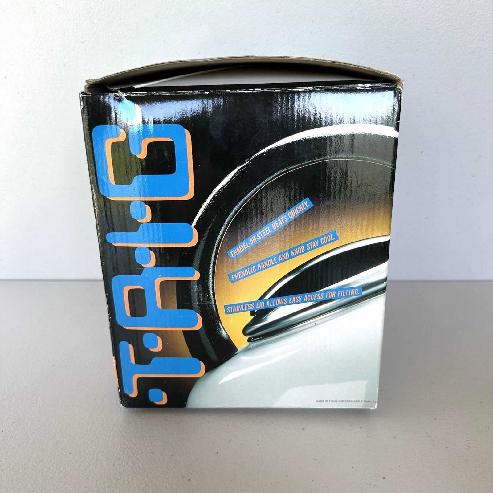 Vintage 90s Rare Kamenstein TRIG 2.5 qt Whistling White Enamel Steel Tea Pot NIB | eBay