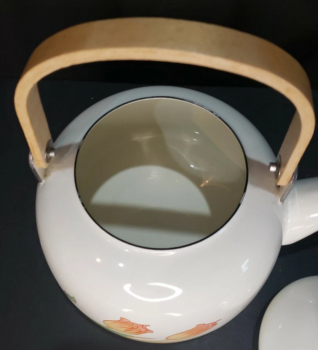 Vintage Tulip Enamel Tea Pot - Gourmet Kitchen by Himark - Tiawan | eBay