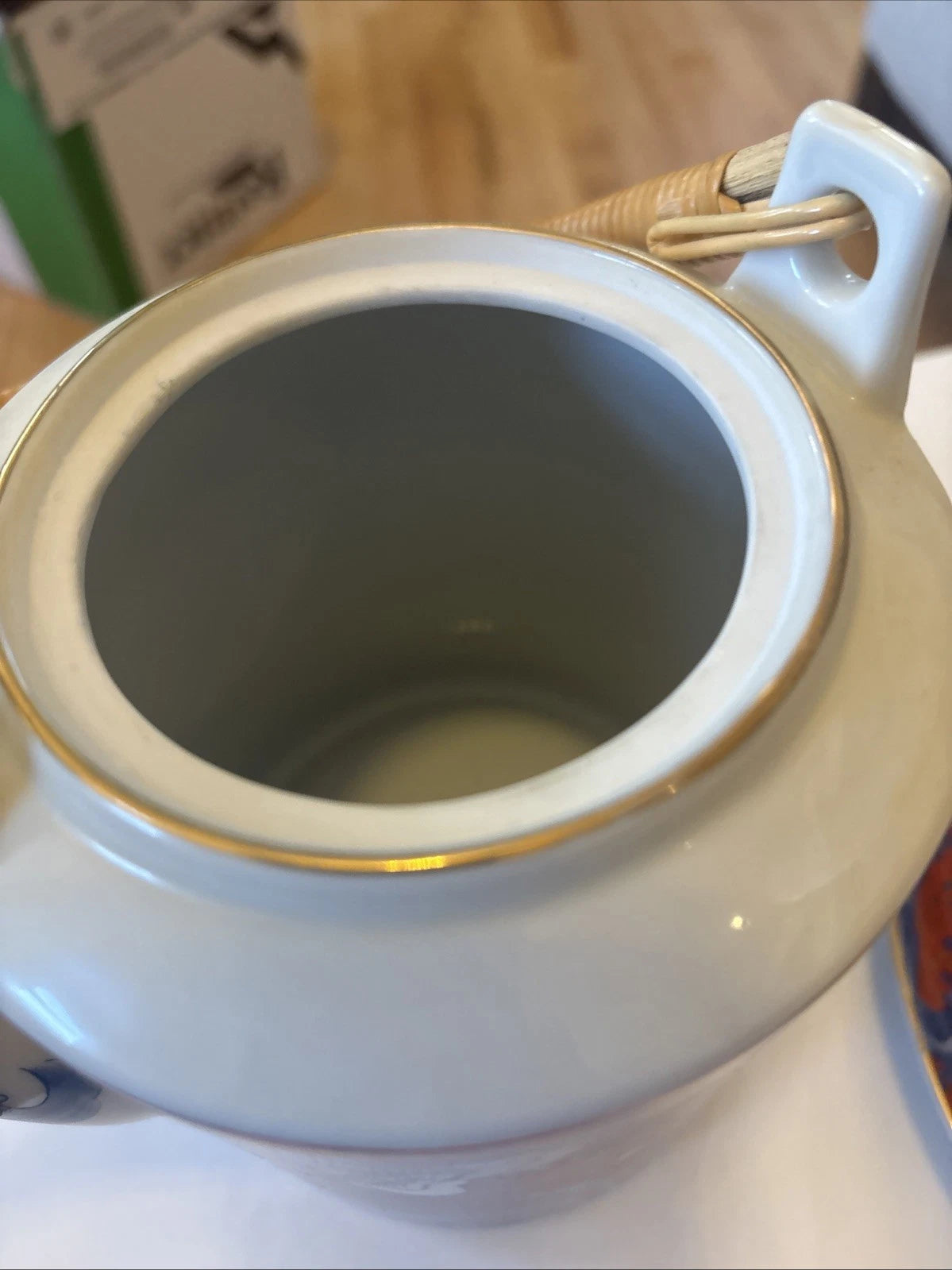 L Magnin Japan High Bridge Cranes Waves Teapot 2 Cups 4 Plates Enamel porcelain | eBay