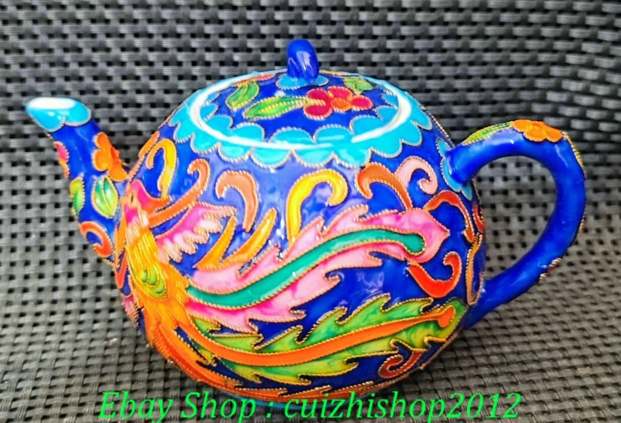 5.1'' Old Qing Qianlong Enamel Colour Porcelain Phoenix Phenix Teapot Teakettle | eBay