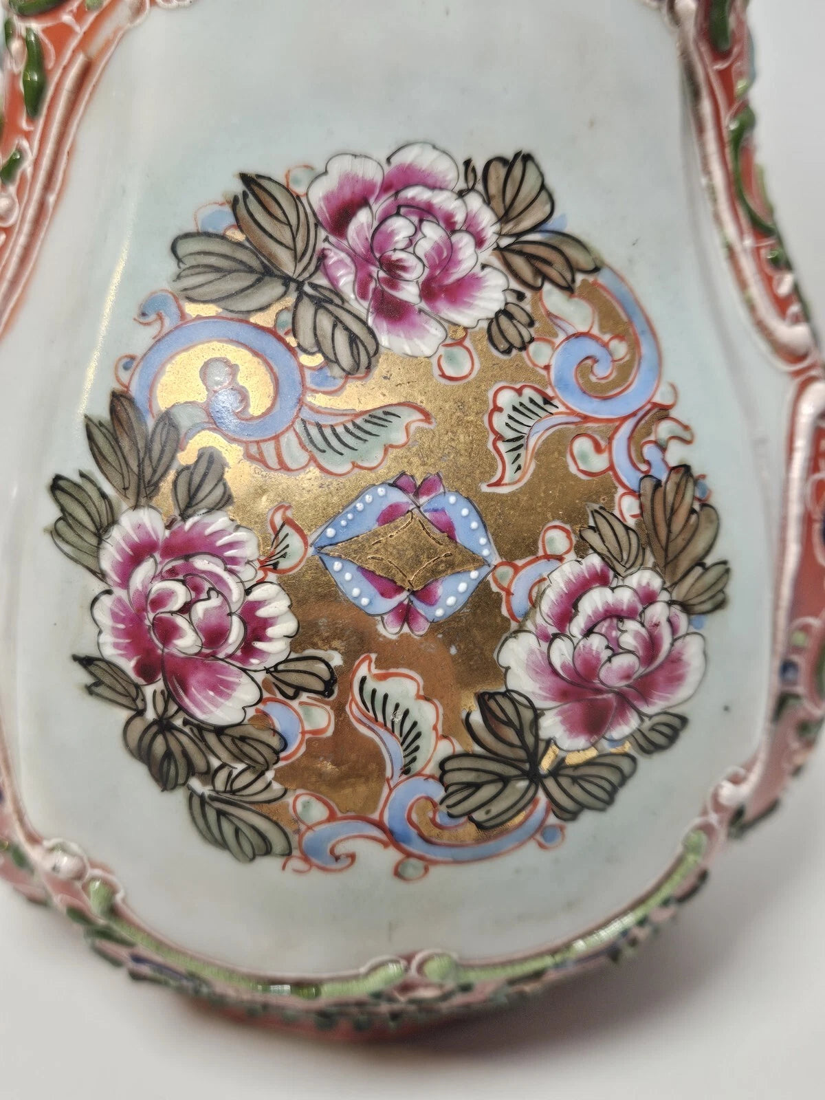 MORIAGE Antique Japanese Porcelain Hand Enameled Pitcher Teapot Repairs To Lid | eBay