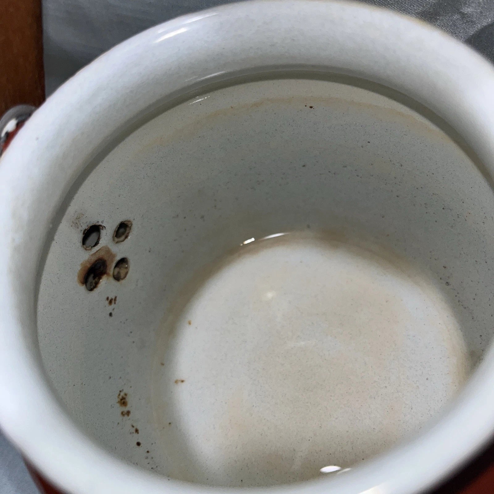 Vintage 4-Cup Enamel Tea Kettle Teapot - Red w/ Wood Handle & Lid - Retro Charm | eBay