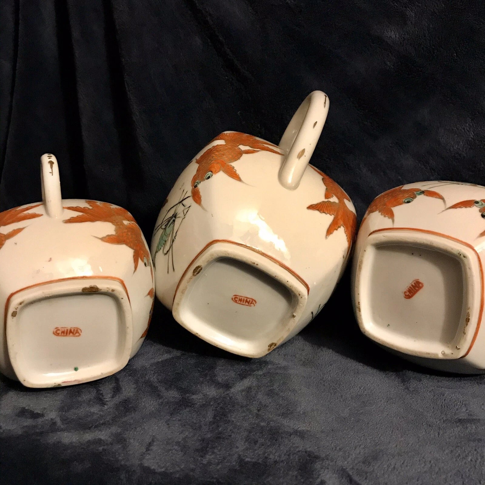 Rare Antique Chinese Export Early Republic Enameled Porcelain Teapot Tea Set | eBay