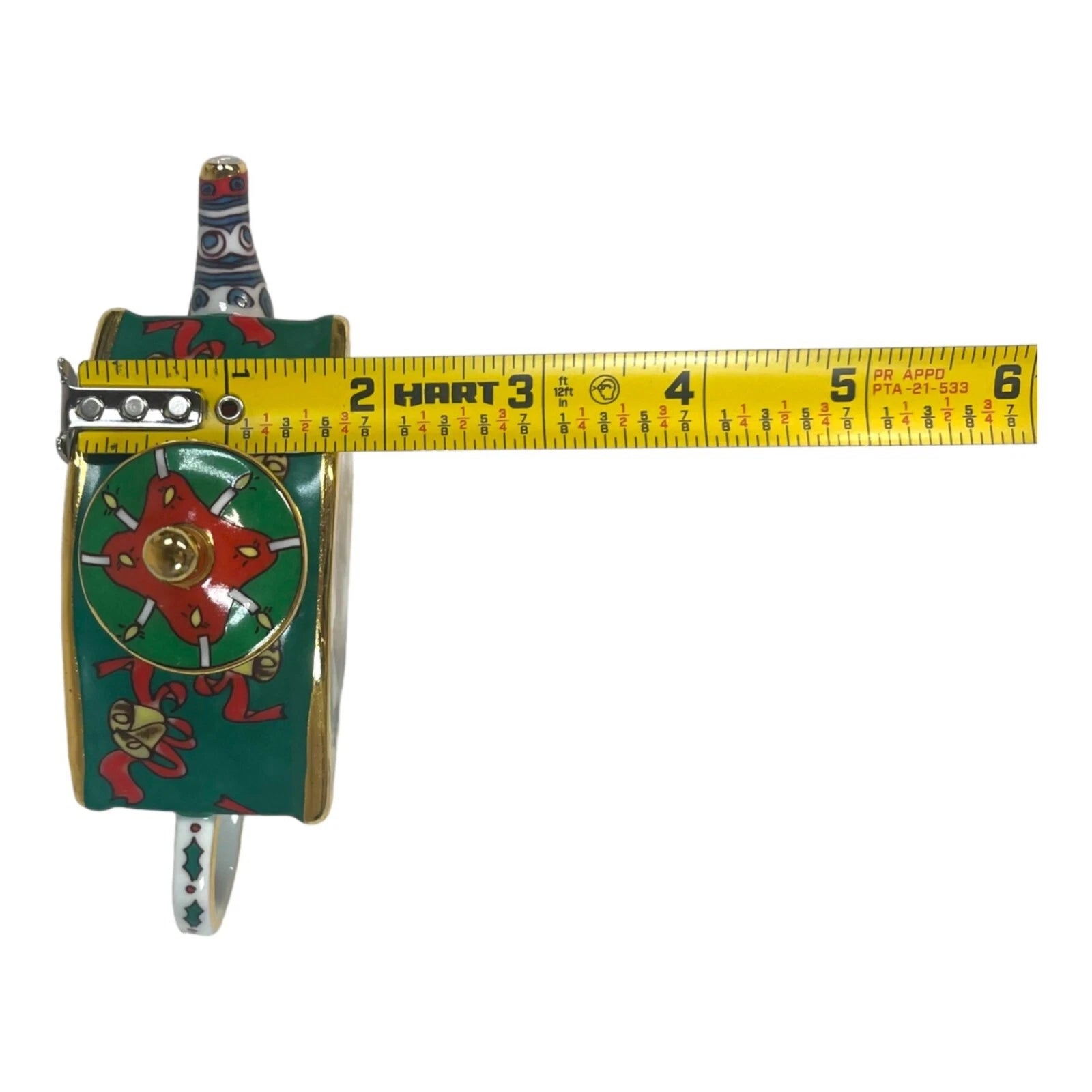 Christmas Themed Porcelain Cloisonne Enamel Teapot Gold Accents & Festive Design | eBay