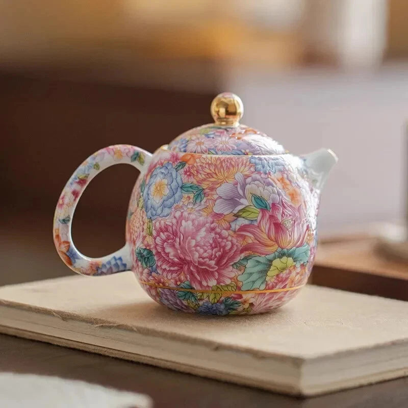 Chinese Handmade Tea Pots Porcelain Teapot Color Enamel Teapots Ceramic | eBay