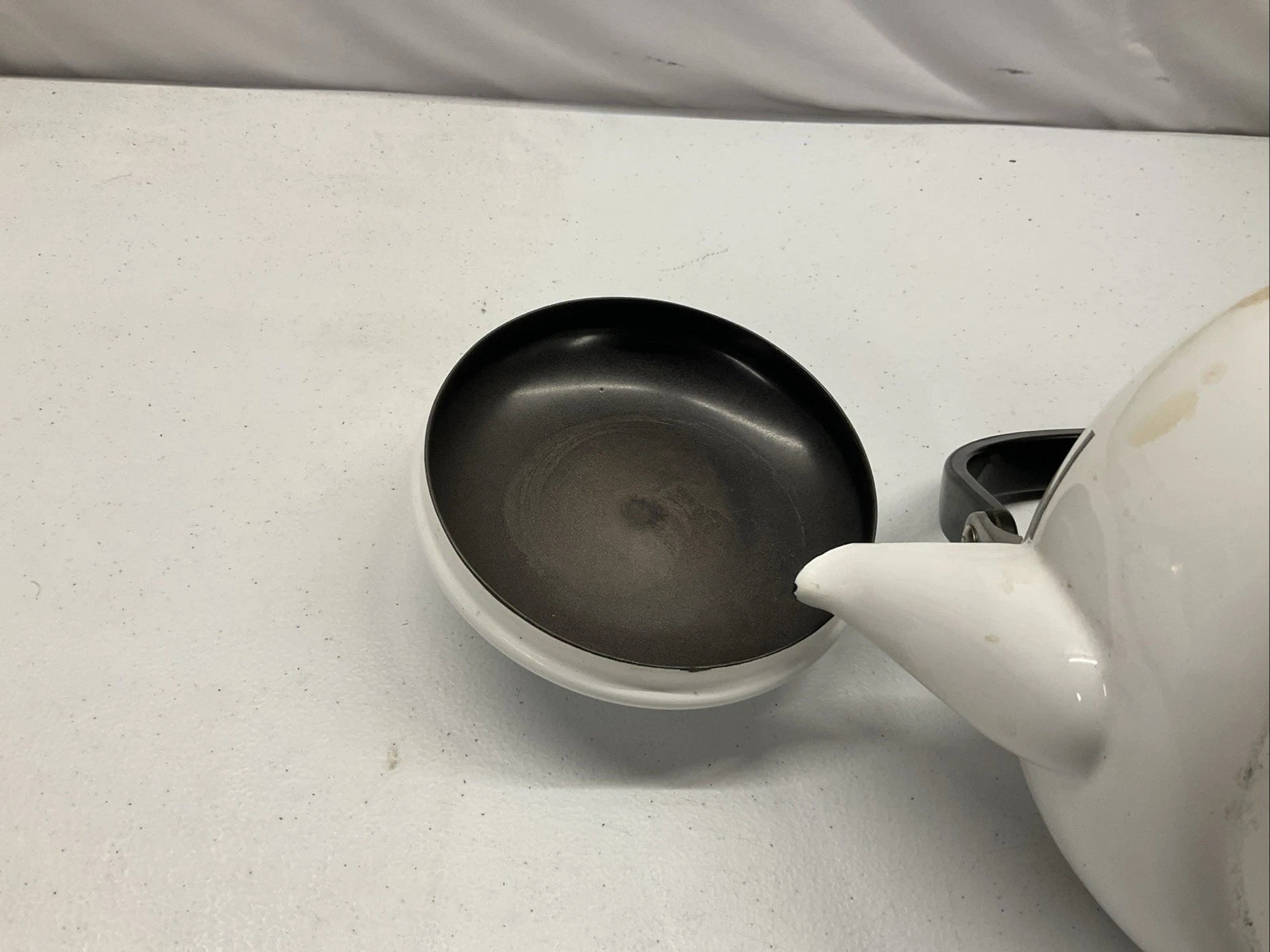 Vintage SIAM FUJI WARE 2.3 Quart TEA POT KETTLE, White Enamel | eBay