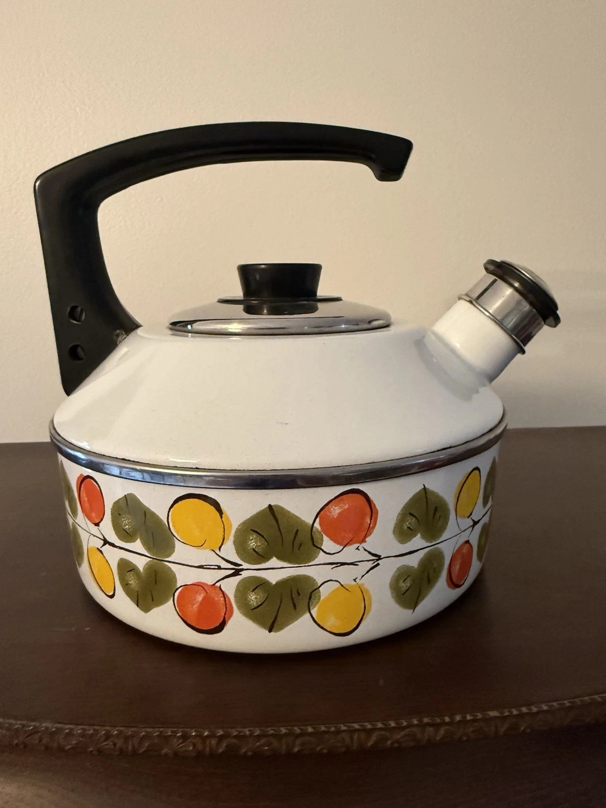Vtg 1970s Enamel Whistling Tea Kettle By Austria Email Made In Austria 10 cups | eBay