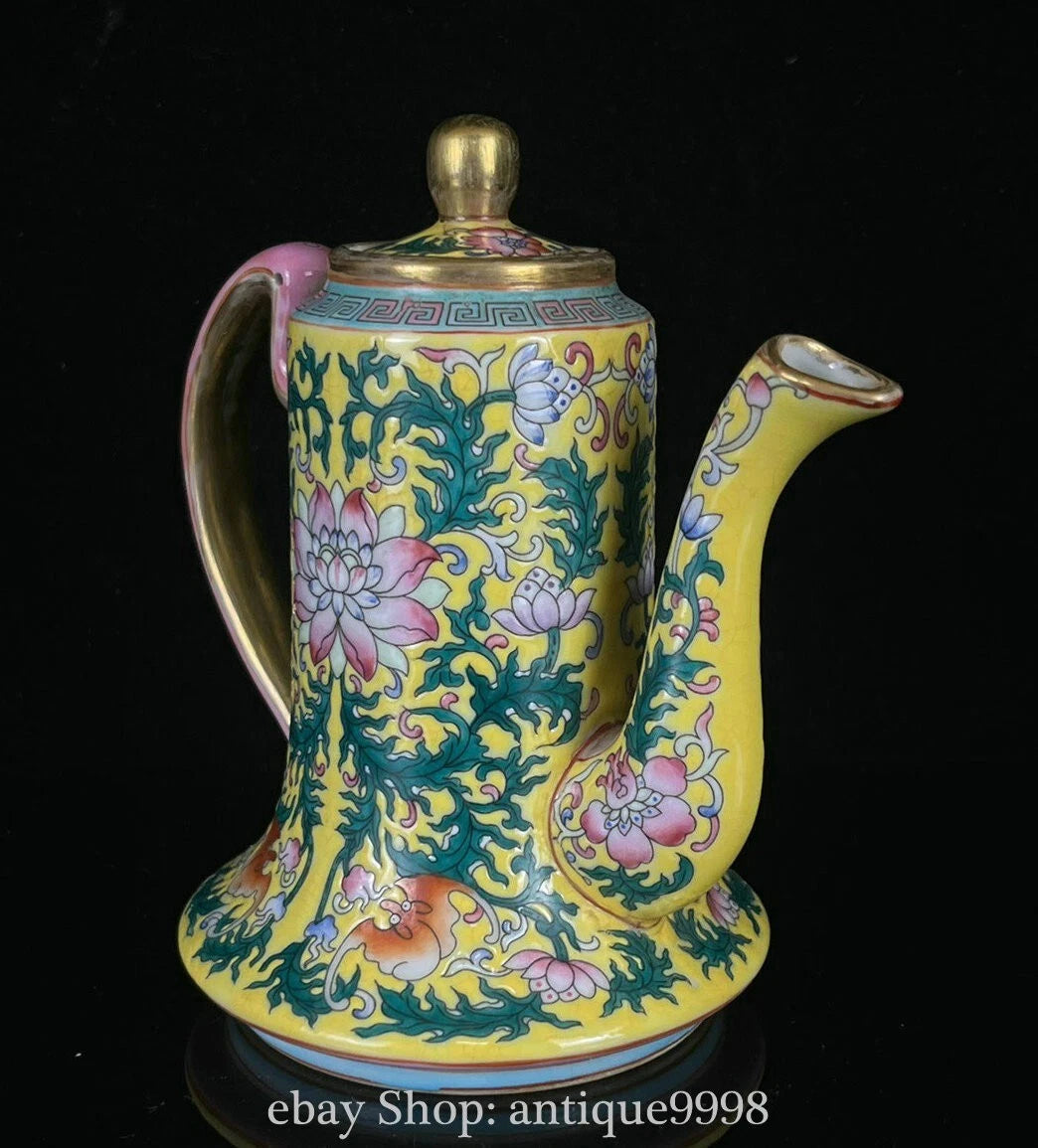5.7'' Old Dynasty Enamel Color Porcelain Gilt Flower Bat Wine Tea Pot Flagon | eBay