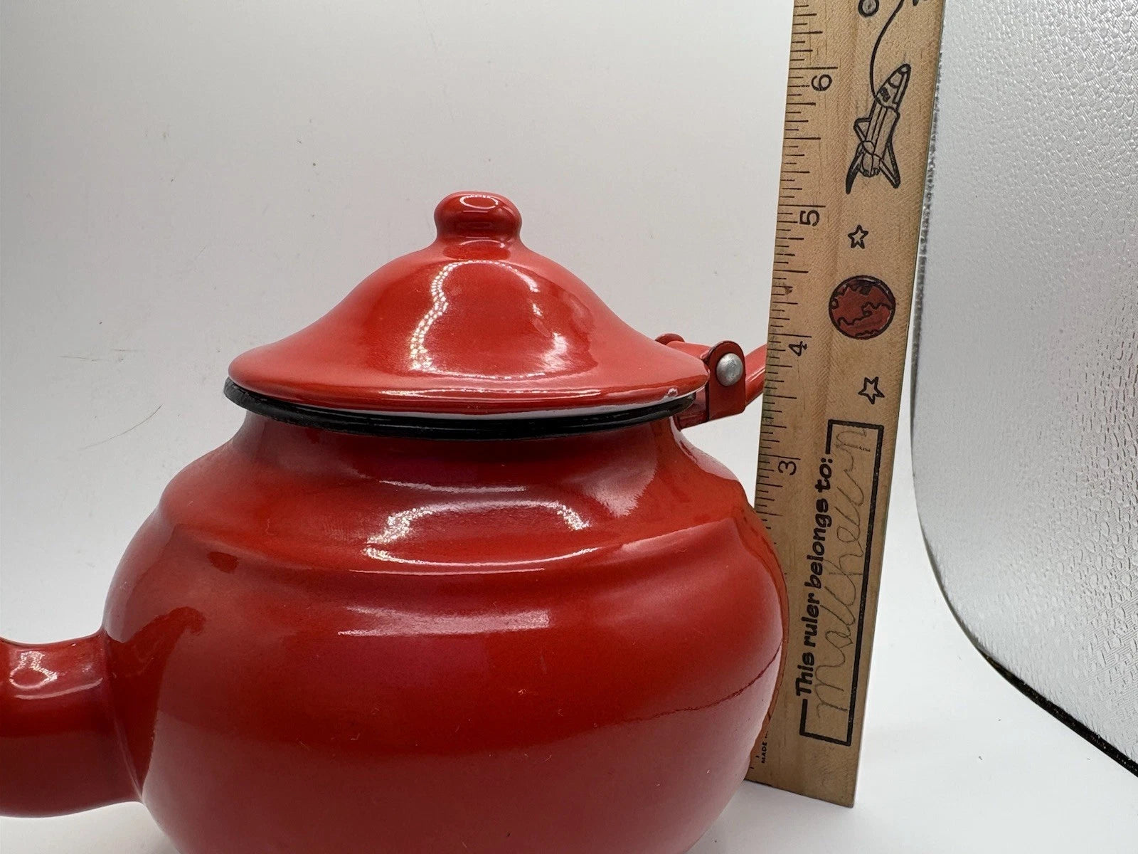 Vintage 60s Red French Enamelware Teapot Kettle 3 Cups .7 Liters | eBay