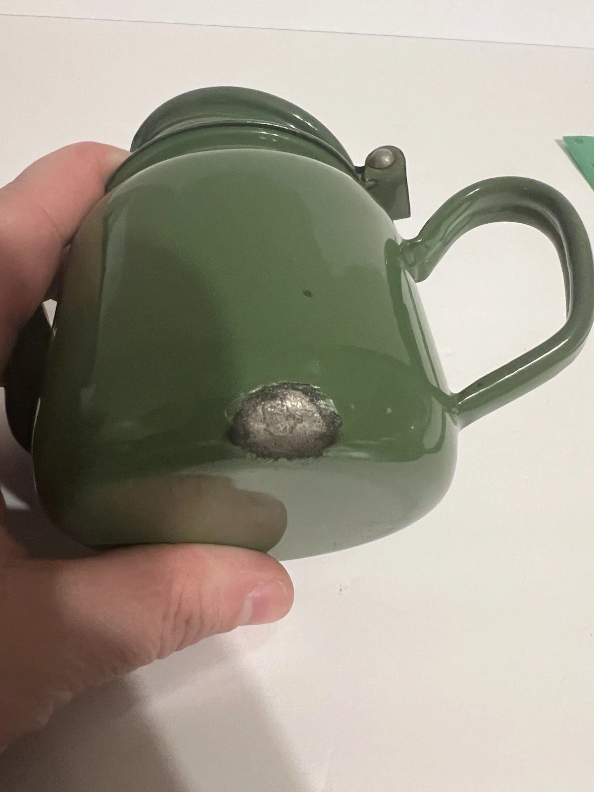 Pair of 2 Vintage Green Enamel Ware Teapots Has Wear see photos | eBay