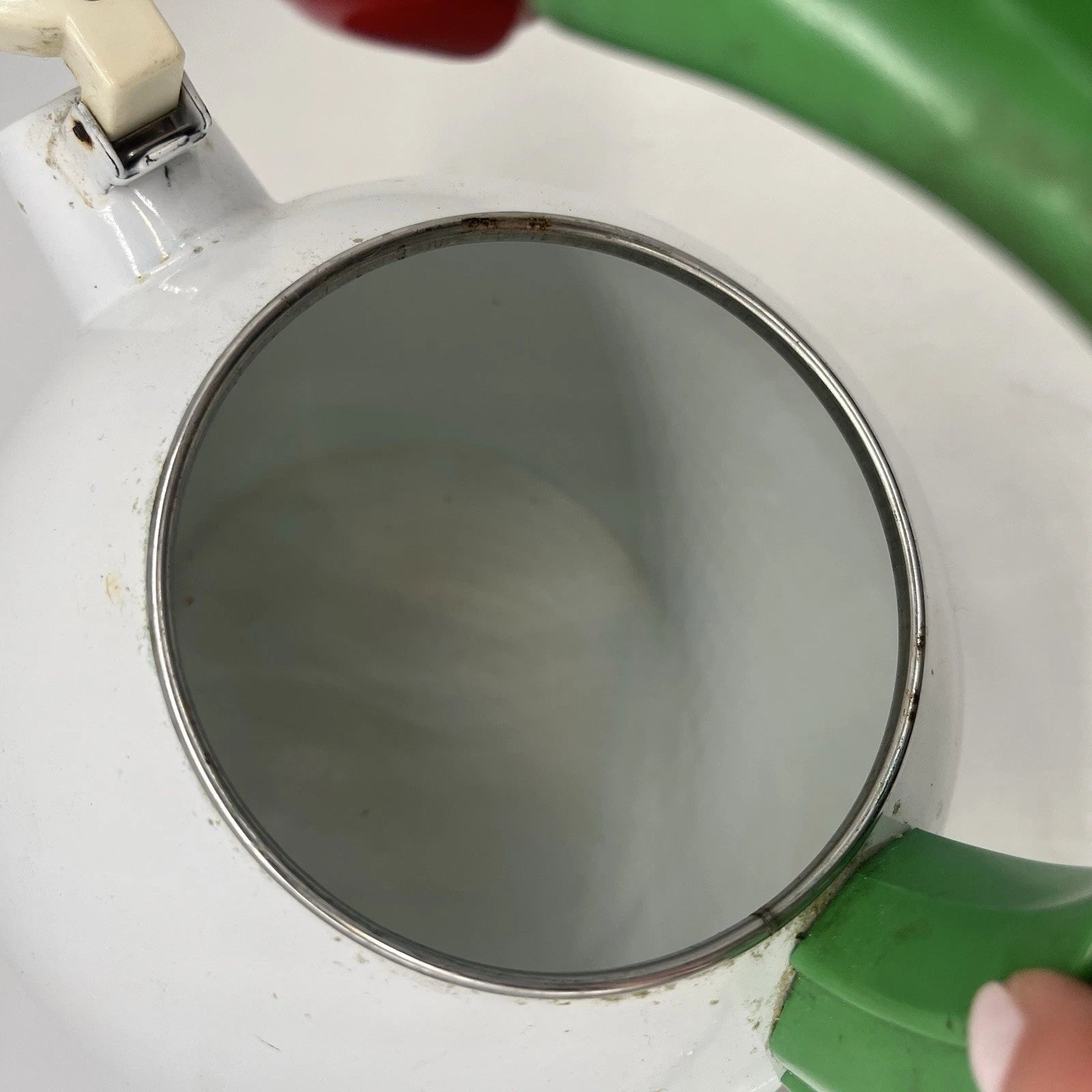 Ancona Kettle 3 Red Tulips Enamel Vintage Teapot - Missing Hummingbird | eBay