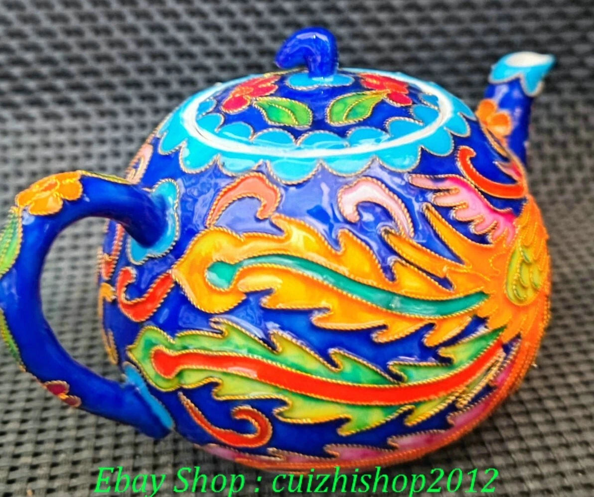 5.1'' Old Qing Qianlong Enamel Colour Porcelain Phoenix Phenix Teapot Teakettle | eBay