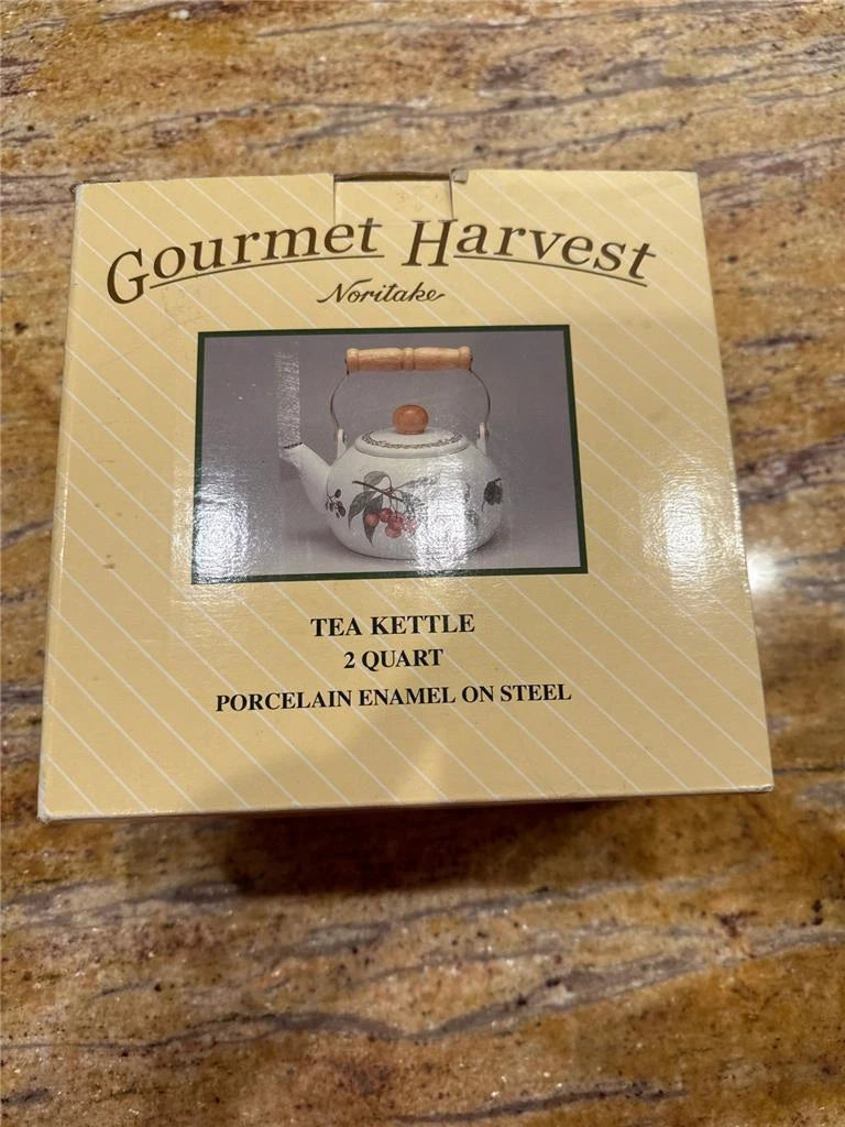 Noritake Gourment Harvest 2 Qt. Porcelain Enamel Teapot Kettle New | eBay