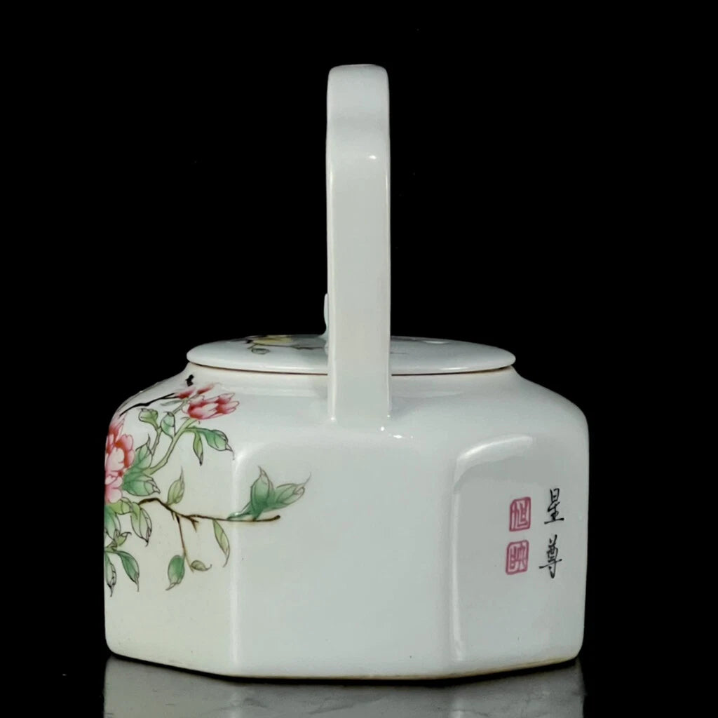 Chinese Enamel Colour Porcelain HandPainted Flowers&Plants Teapot 25493 | eBay