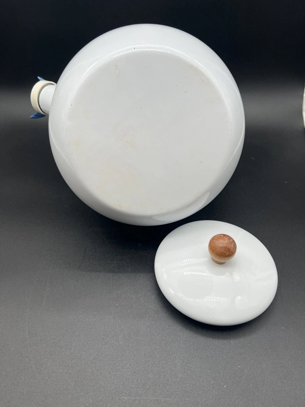 Enamel Metal Teapot Kettle With Tulips Handle And A Humming Bird. | eBay