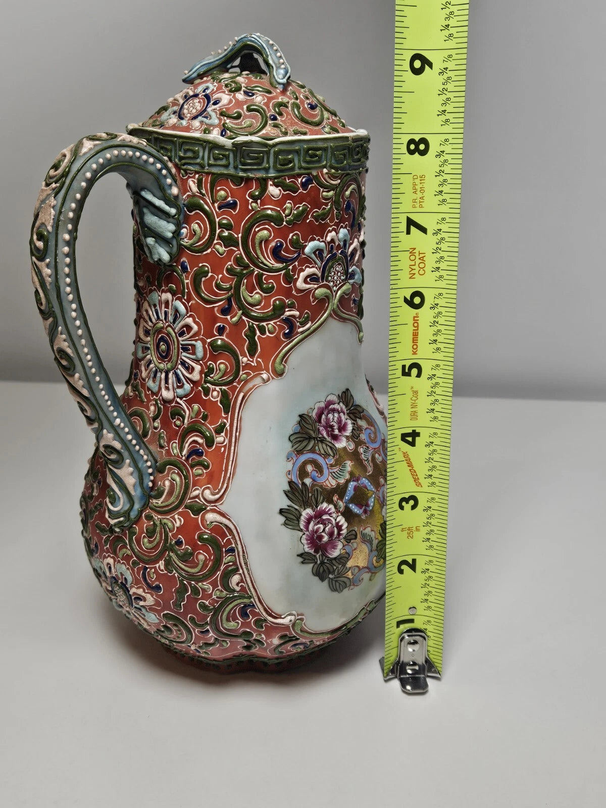 MORIAGE Antique Japanese Porcelain Hand Enameled Pitcher Teapot Repairs To Lid | eBay