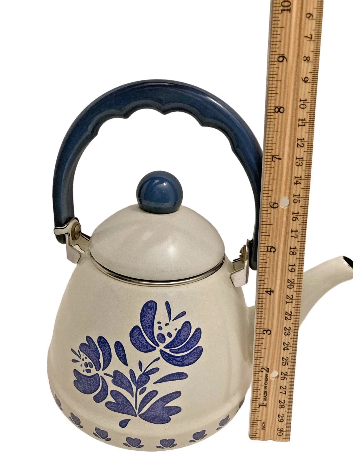 Pfaltzgraff Yorktowne 6" Stove Top Kettle/Teapot Porcelain Enamel With Lid 40 oz | eBay