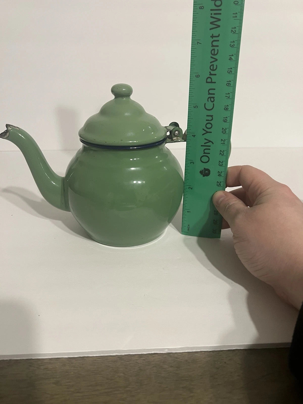 Pair of 2 Vintage Green Enamel Ware Teapots Has Wear see photos | eBay