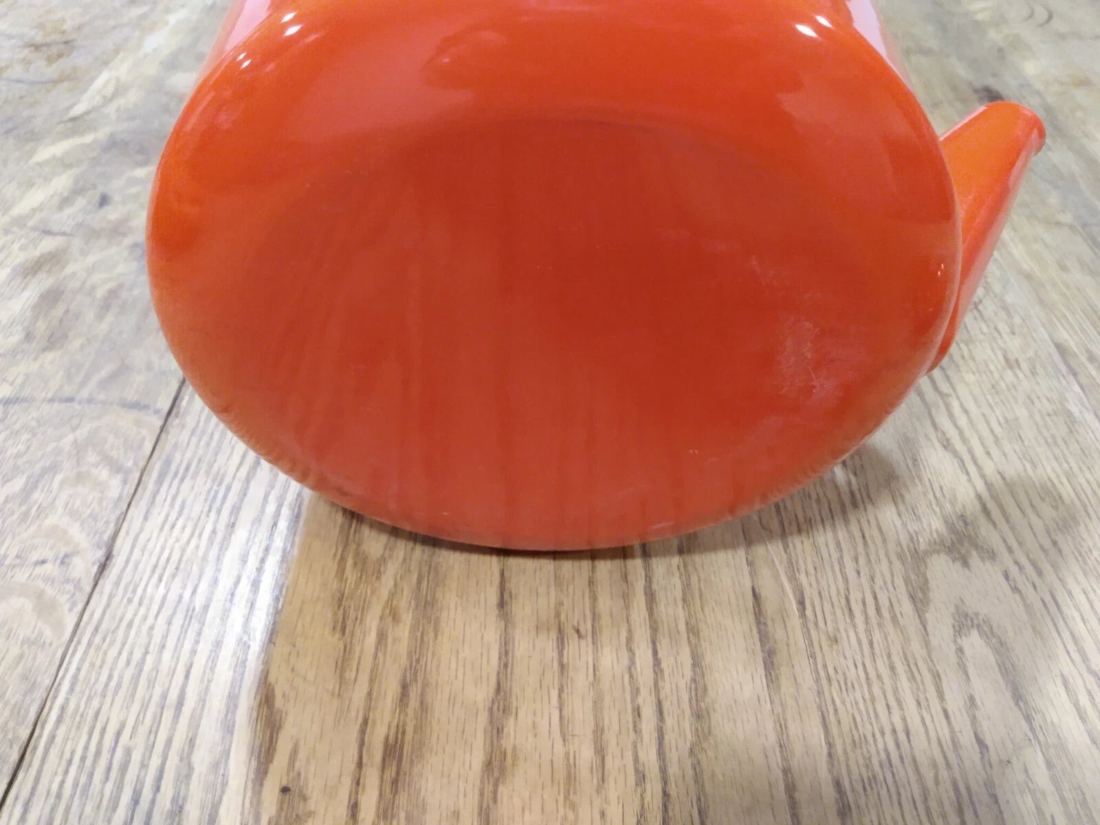 Vintage RED enamel ware Tea Pot Kettle Bent Wood Handle Retro, Mid Century | eBay