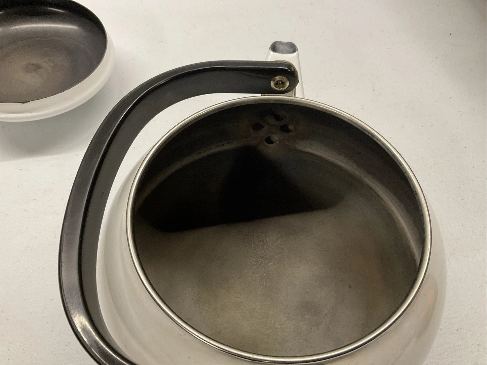 Vintage SIAM FUJI WARE 2.3 Quart TEA POT KETTLE, White Enamel | eBay