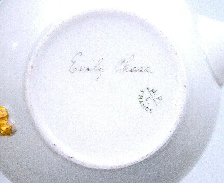 JP Limoges France Hand Painted Daisy Enamel Dot Artist Signed Teapot 117 | eBay