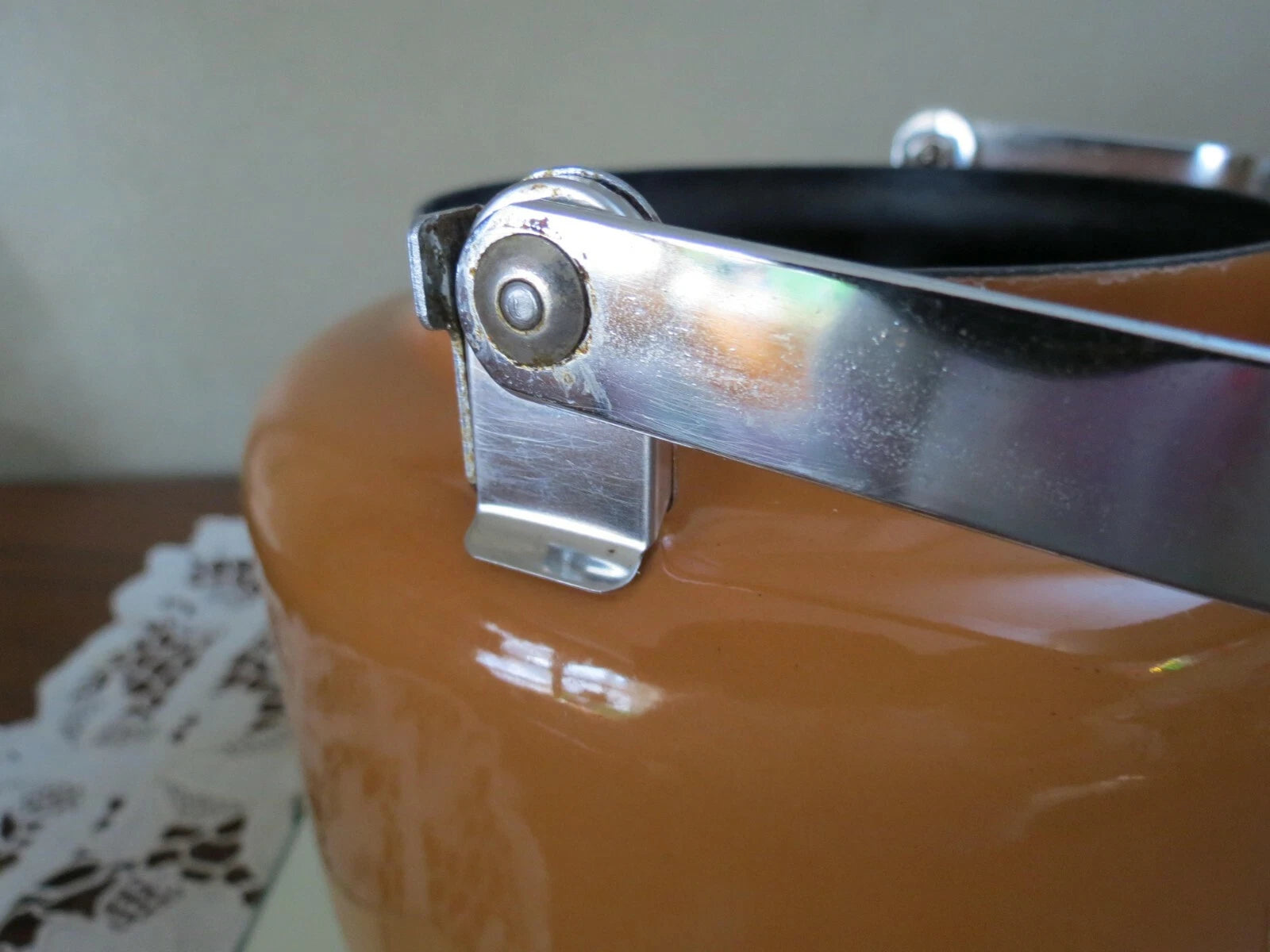 Vintage Gold/Light Brown Enameled Teapot | eBay