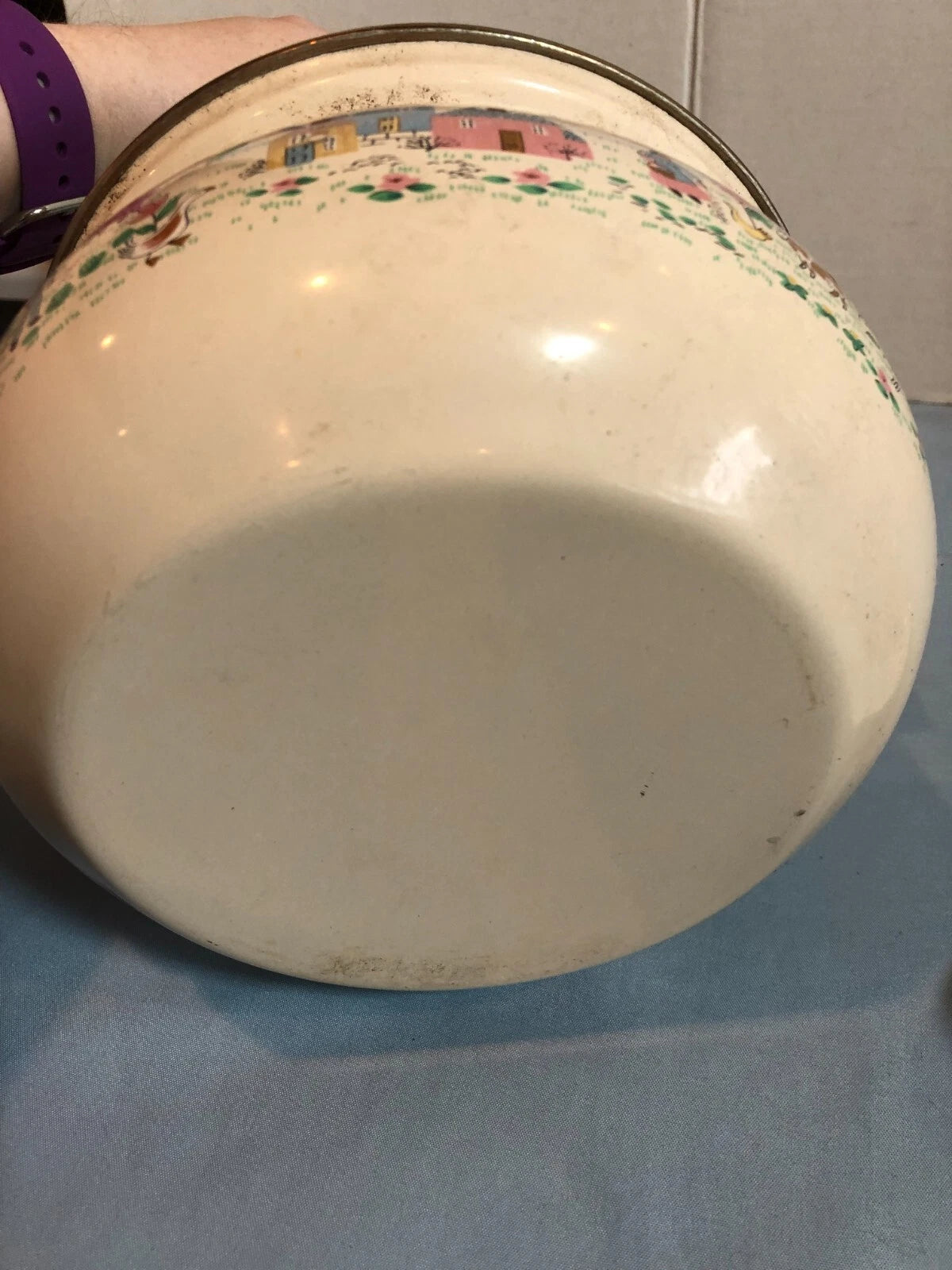 VINTAGE Enamel Teapot Tea Kettle #F44 | eBay