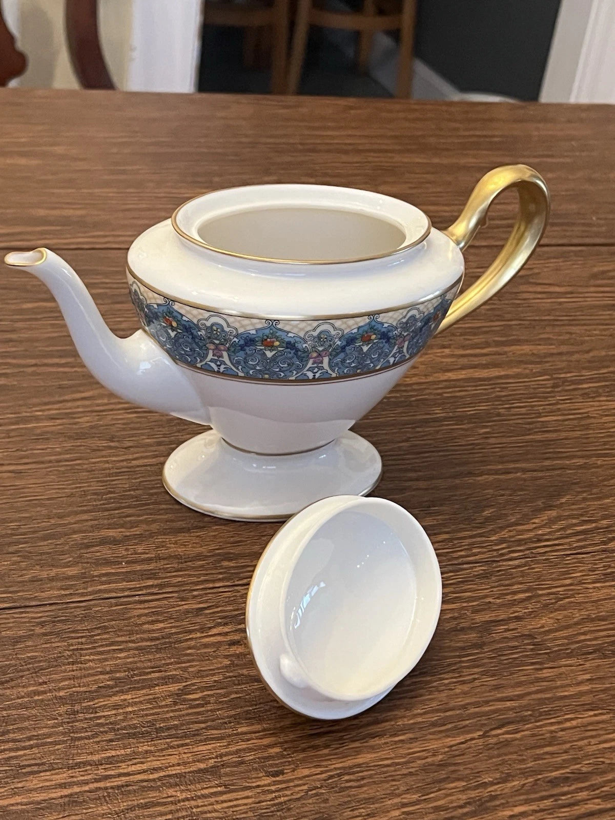 Lenox China Pasadena Pattern Enamel. Scalloped-Extremely Rare Teapot with lid. | eBay