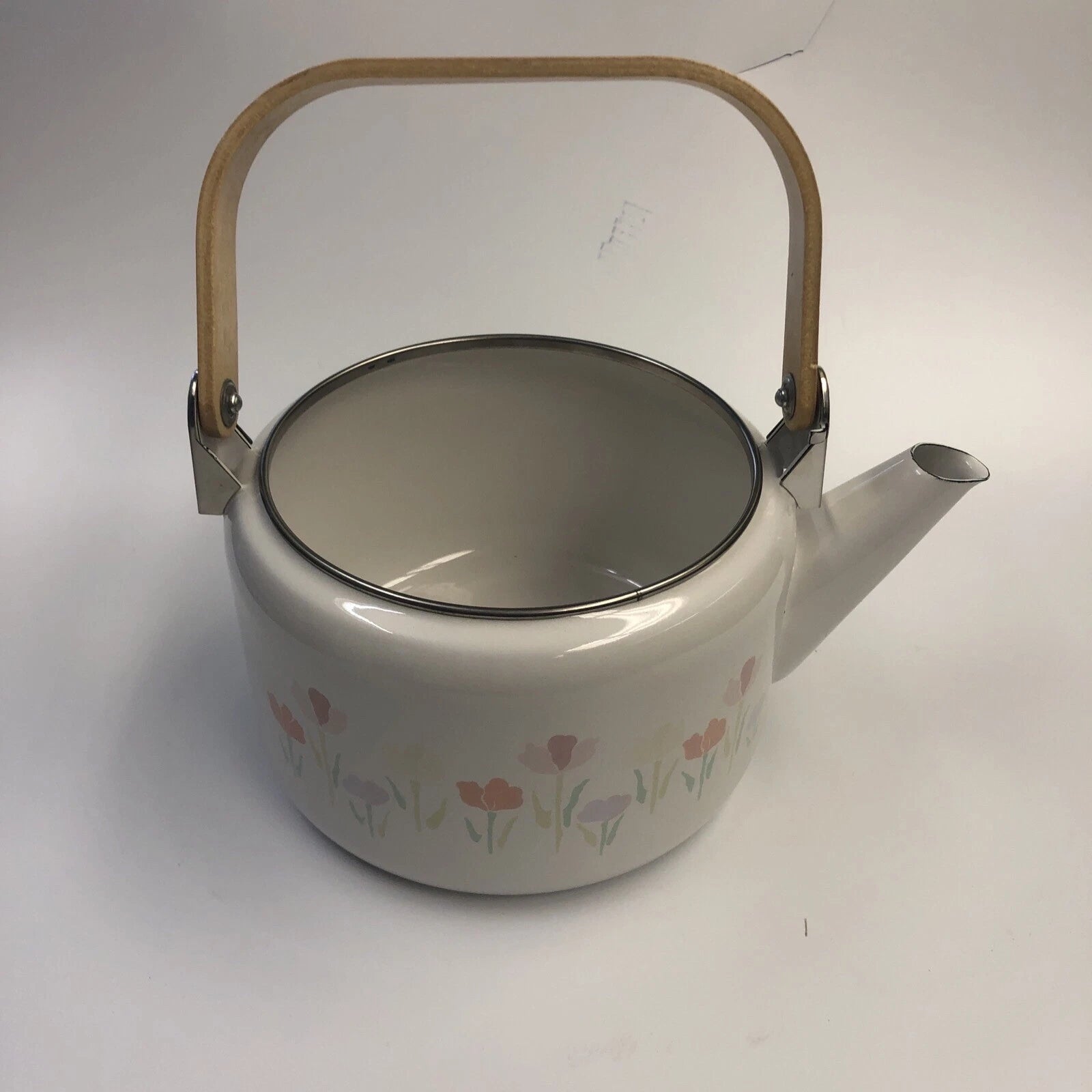 LINCOWARE Tea Kettle 2 Qt Porcelain Enamel on Steel Soft Gardens With 2 Mugs New | eBay