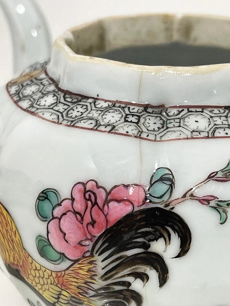 Chinese porcelain enamel teapot with Rooster (#F157) | eBay