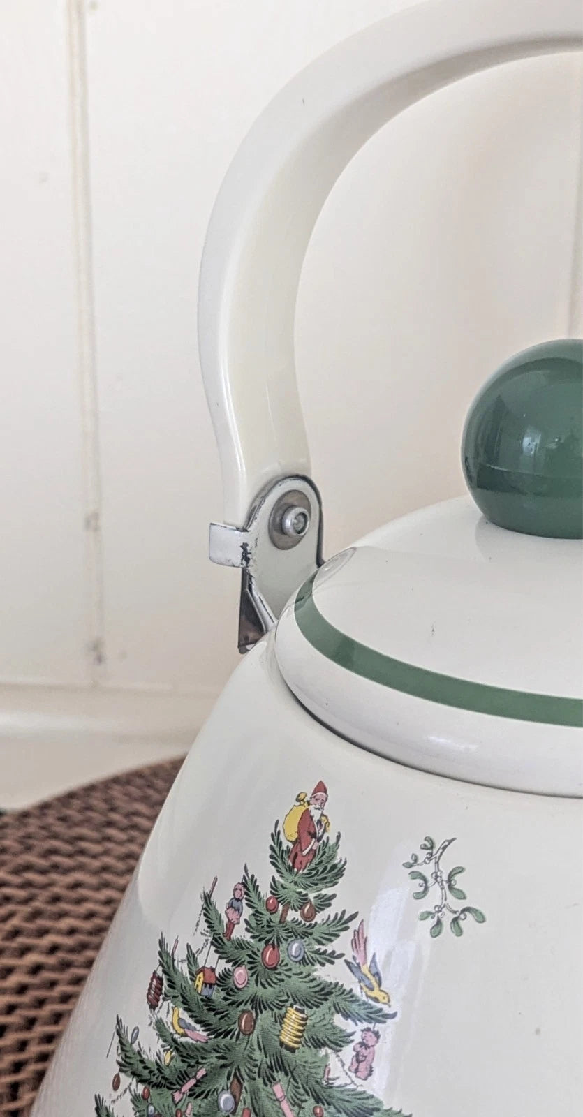 Spode Christmas Tree Pattern Porcelain Enamel on Steel 7.5 qt.b Tea Kettle /Lid | eBay