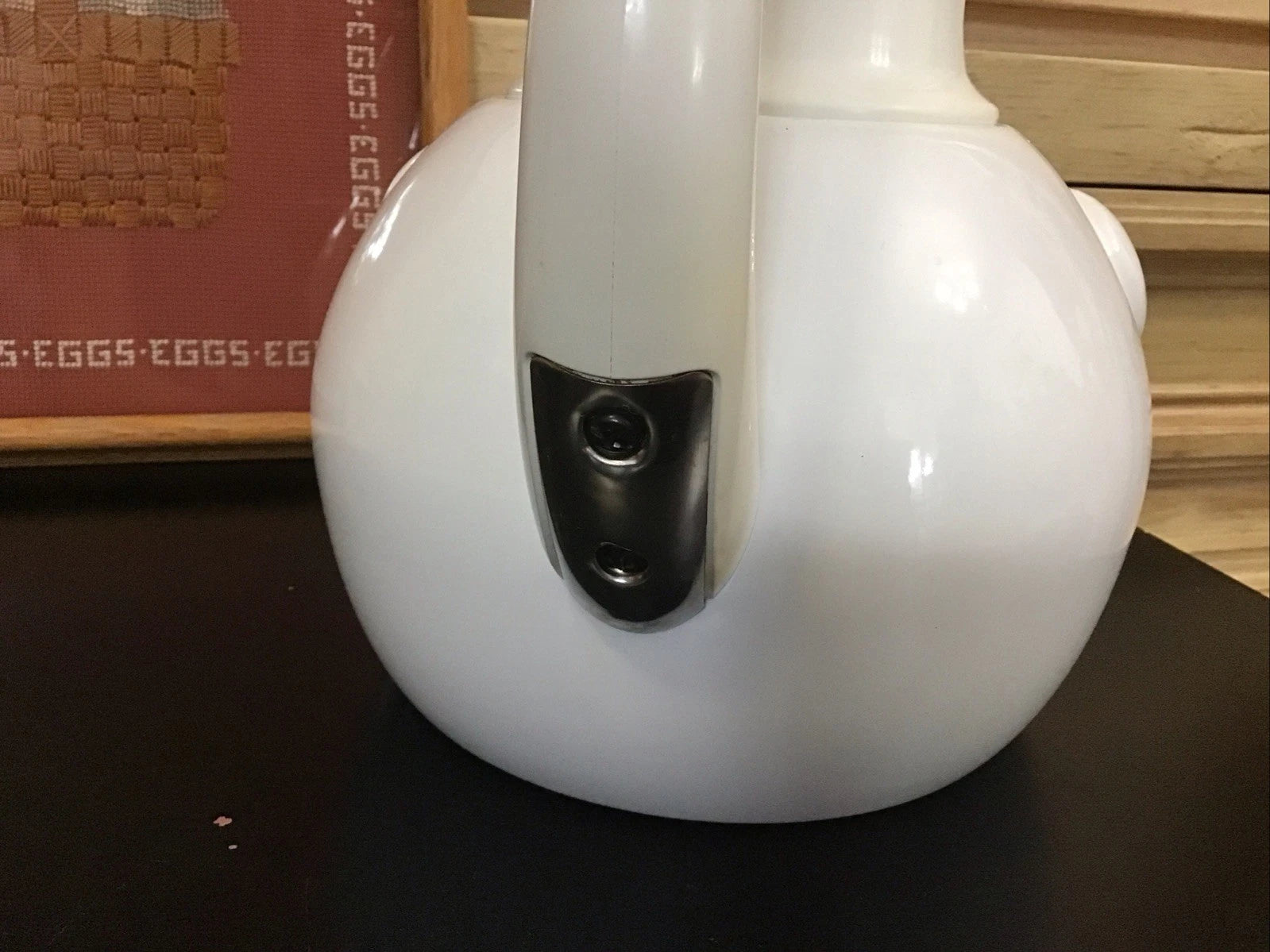 Vintage Retro Copco White Cat And Mouse Whistling Enamel Teapot Kettle EUC | eBay