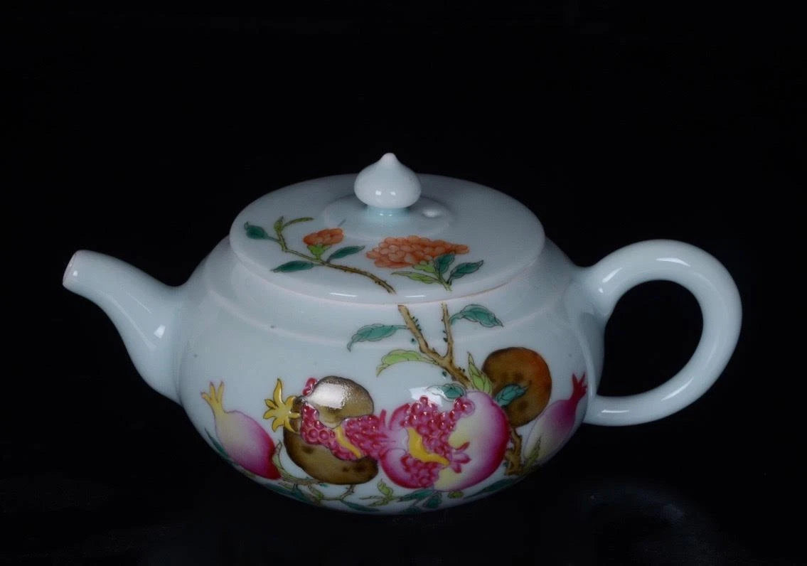 OLD CHINESE COLOUR ENAMEL PORCELAIN TEAPOT YONGZHENG MARKED ST562 | eBay