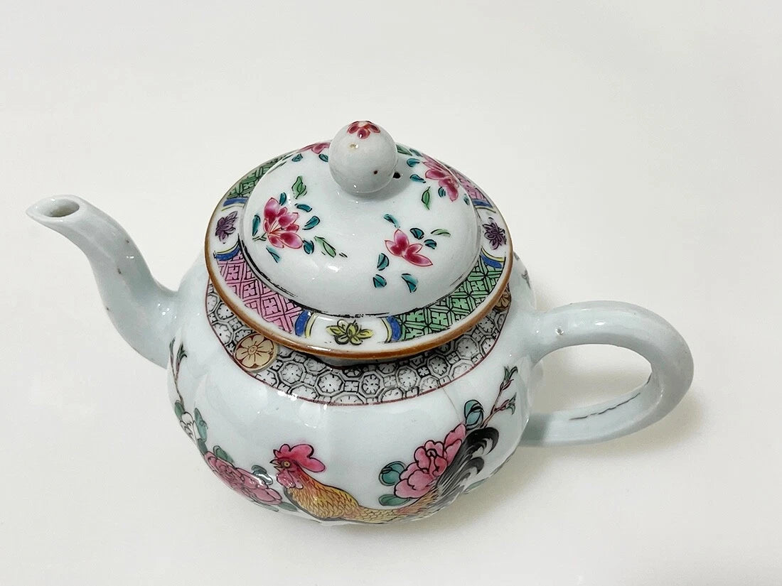 Chinese porcelain enamel teapot with Rooster (#F157) | eBay