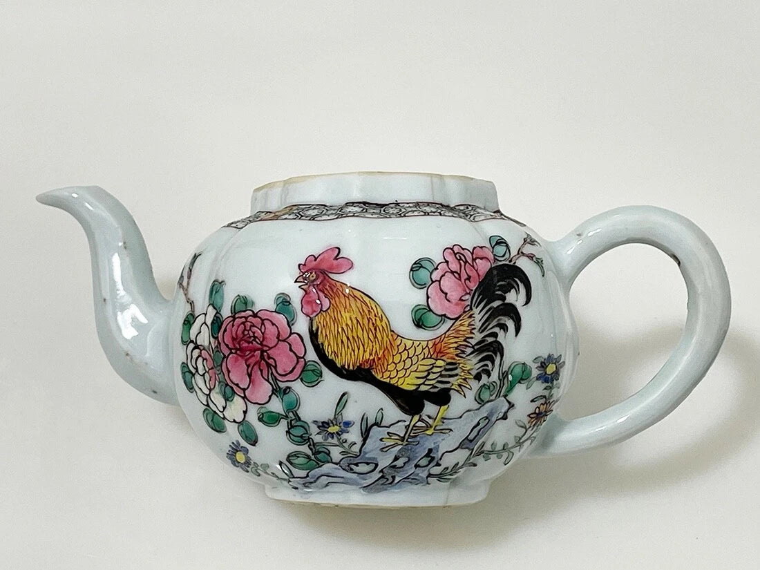 Chinese porcelain enamel teapot with Rooster (#F157) | eBay