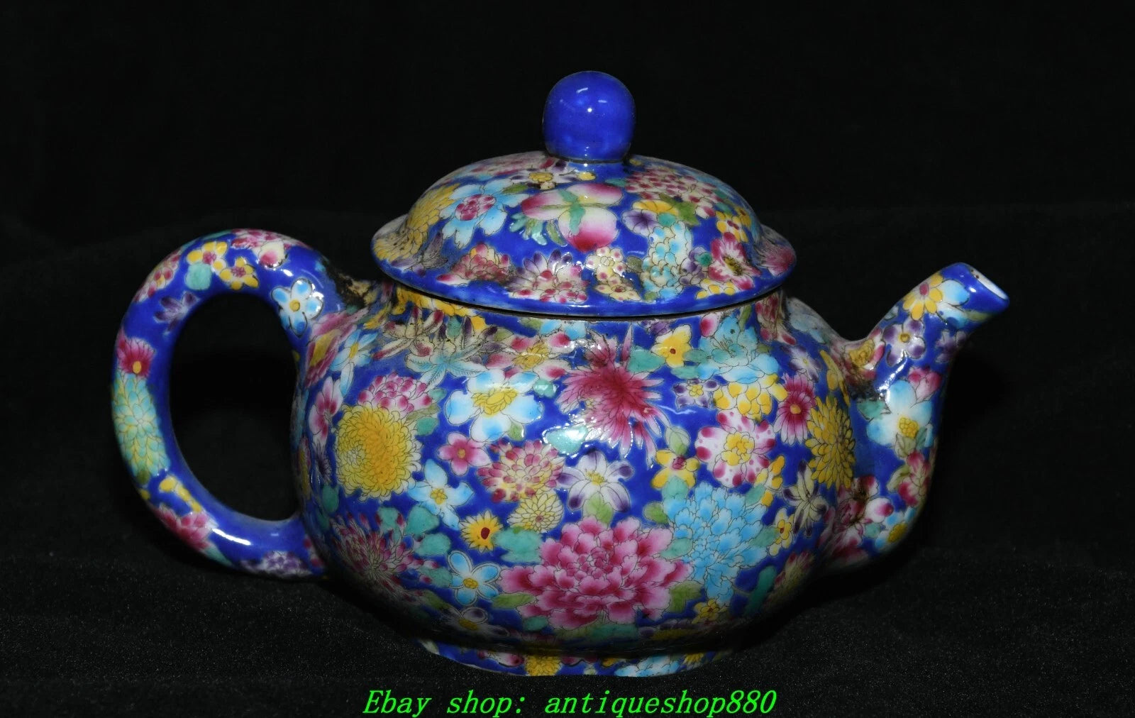 5.5''Qing Qianlong Enamel Colour Porcelain Flower Pattern Tea Pot Flagon | eBay