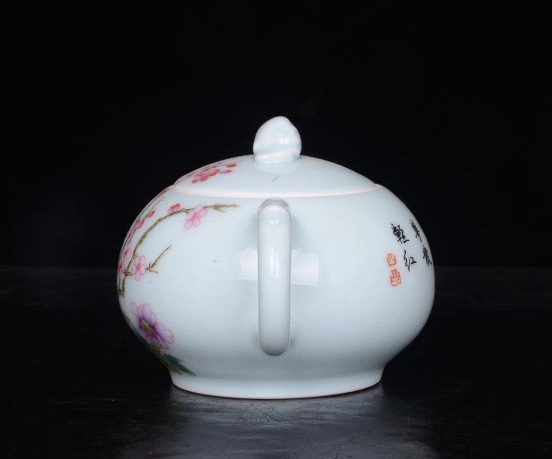 LD CHINESE COLOUR ENAMEL PORCELAIN TEAPOT YONGZHENG MARKED ST636 | eBay