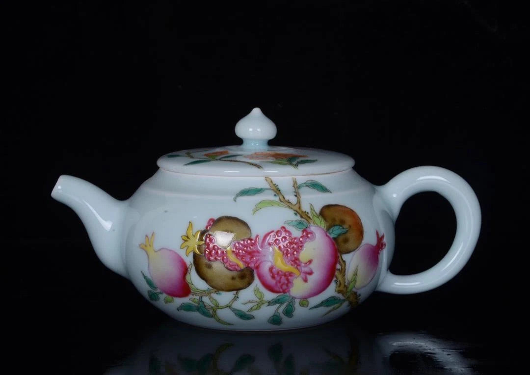 OLD CHINESE COLOUR ENAMEL PORCELAIN TEAPOT YONGZHENG MARKED ST562 | eBay