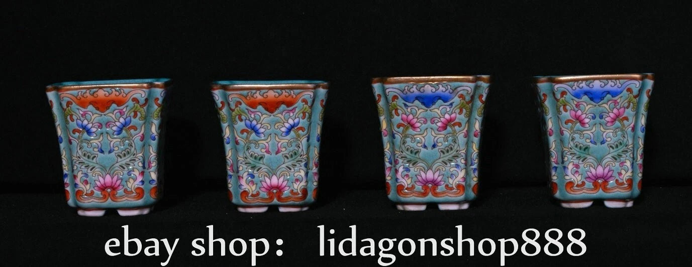 9.4" Yongzheng Marked Enamel Porcelain Gilt Flower Pattern Teapot Cup Plate Set | eBay