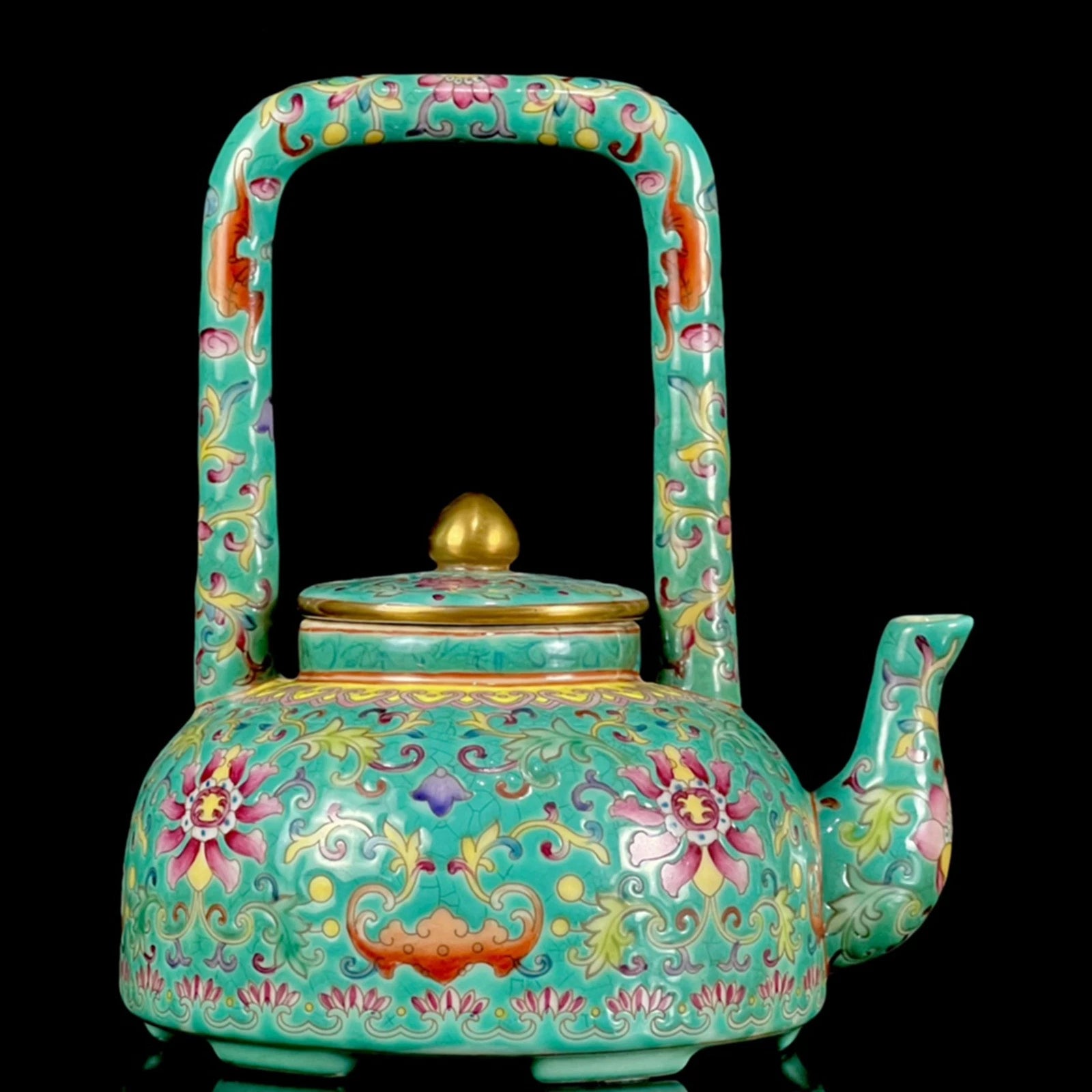 Chinese Enamel Colour Porcelain Hand Painted Exquisite Flower&plant Teapot 90120 | eBay