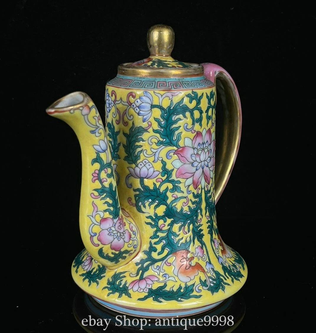 5.7'' Old Dynasty Enamel Color Porcelain Gilt Flower Bat Wine Tea Pot Flagon | eBay