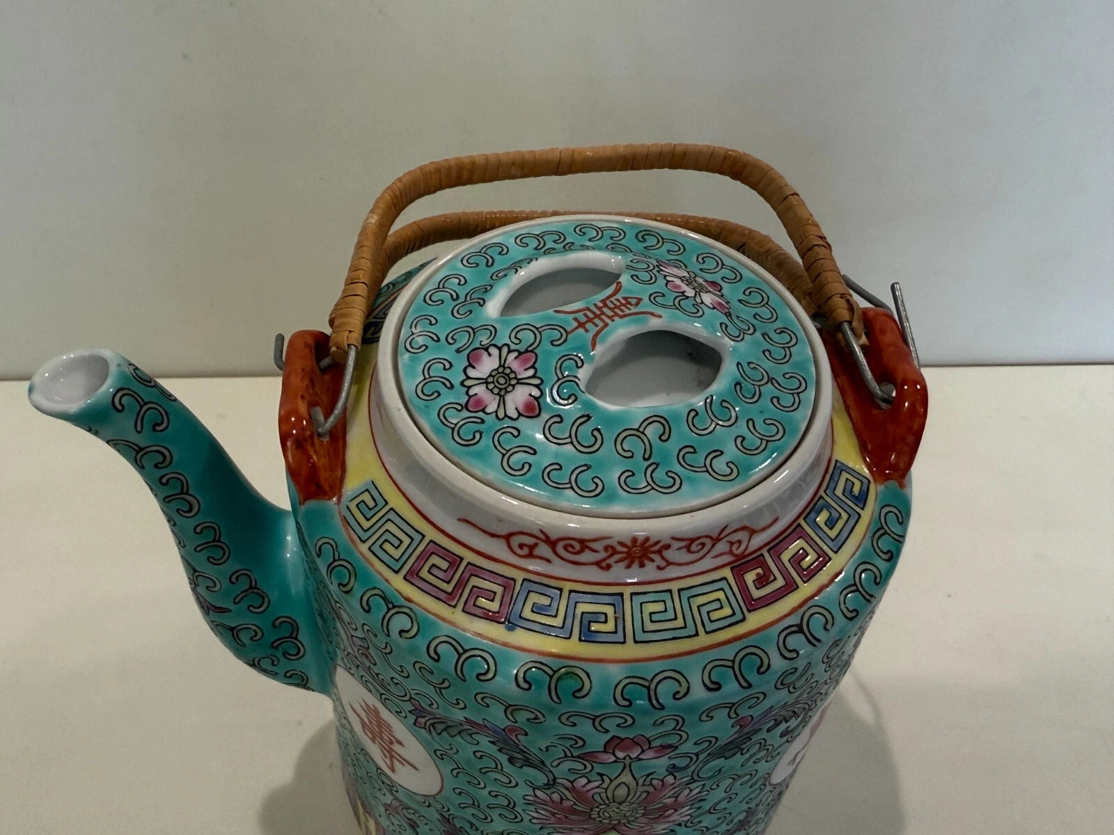 Vintage Chinese Porcelain Famille Verde Enamel Floral Motif Teapot, 6 1/2" Tall | eBay