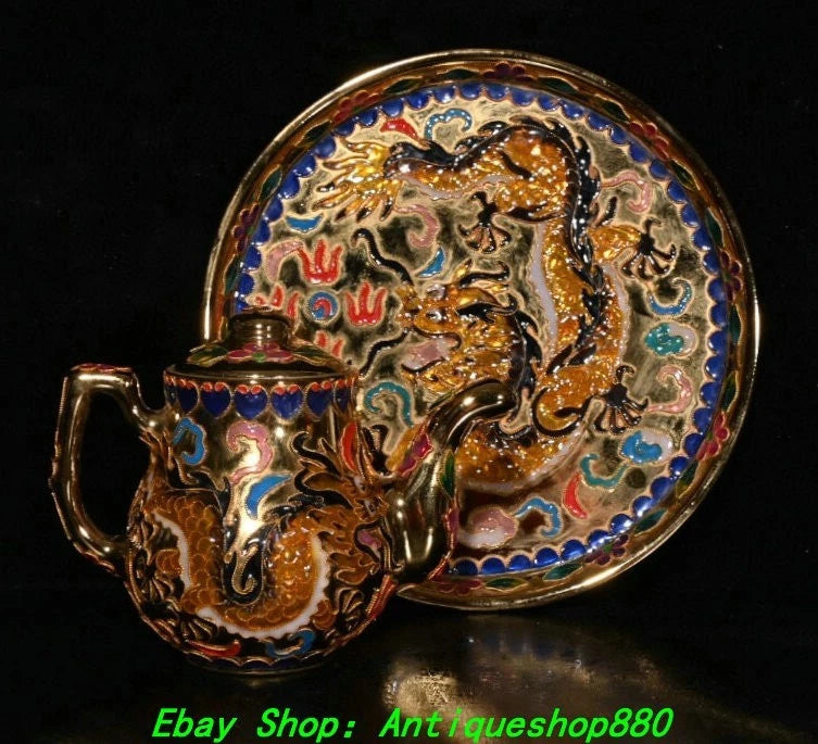 8.4''Ming Chenghua Enamel Colour Porcelain Dragon Wine Tea Pot Flagon Cup Set | eBay