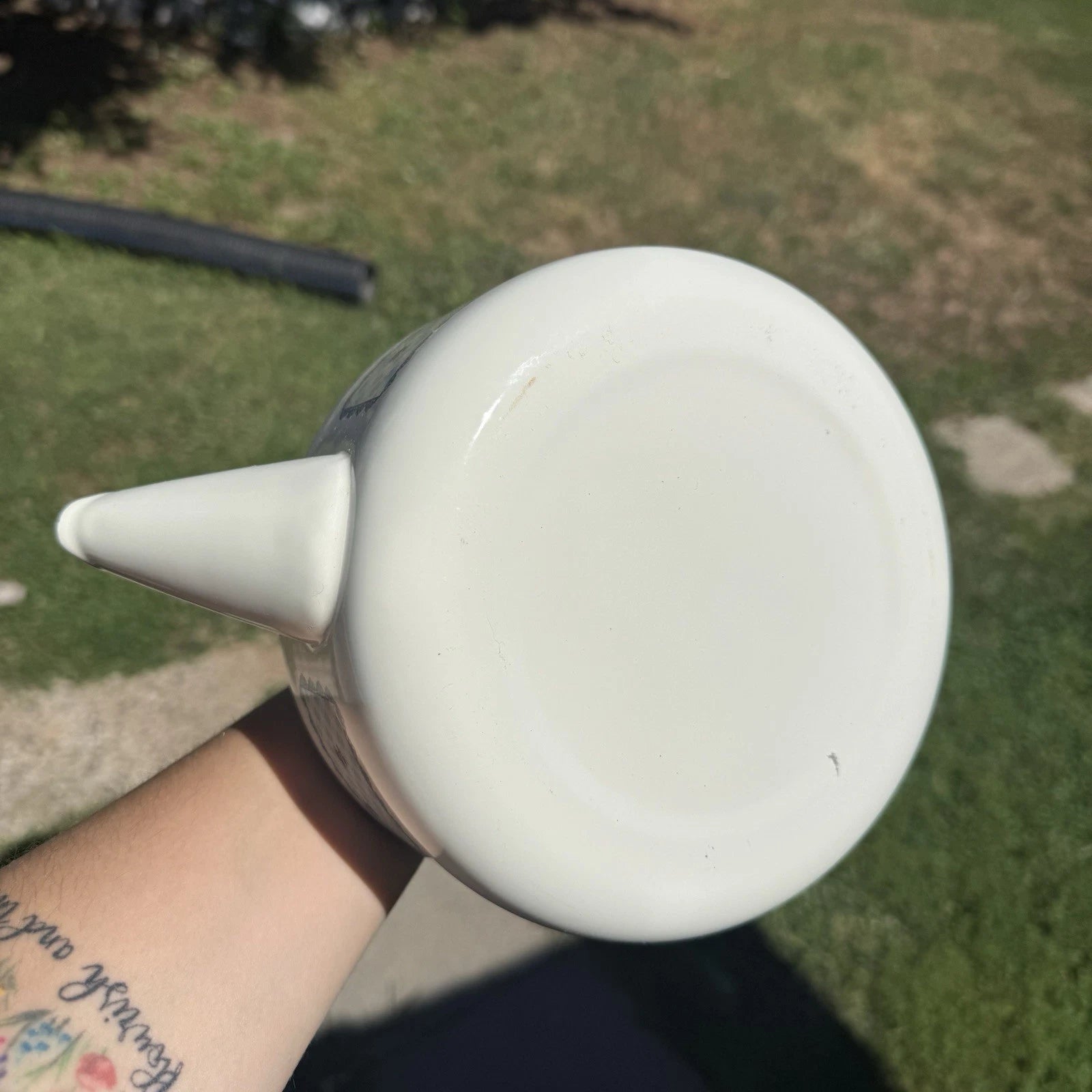 Vintage Floral Enamel Wood Handled Tea Pot Kettle Boho Cottagecore Farmhouse | eBay